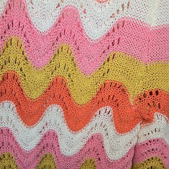 Maaji Paradiso Waves Calliope Pants Crochet Knit Thick Horizontal Stripe S/M NEW - Picture 9 of 9